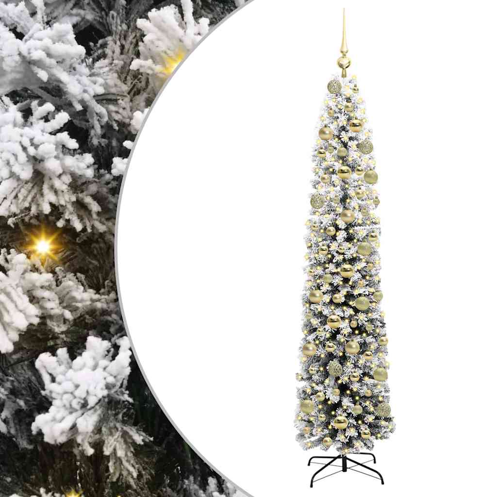 Artificial Christmas Tree Green and White 180 cm