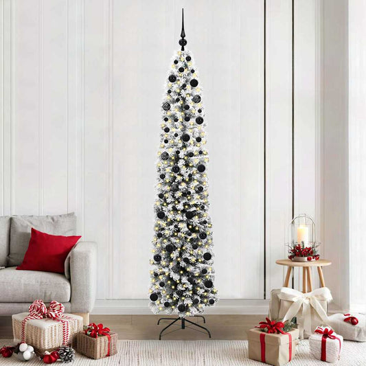 Artificial Christmas Tree with 300 LEDs with Stand Green 210 cm