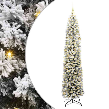 Artificial Christmas Tree Green and White 210 cm
