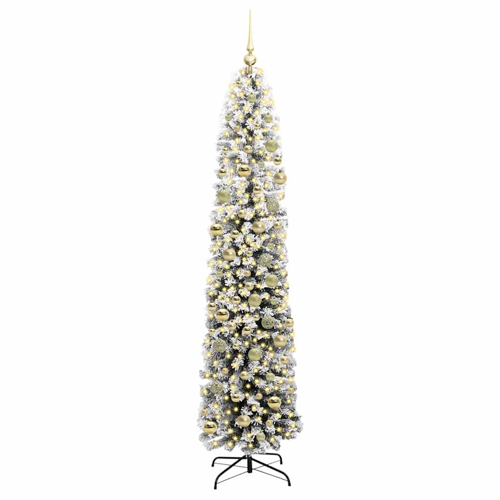 Artificial Christmas Tree Green and White 210 cm