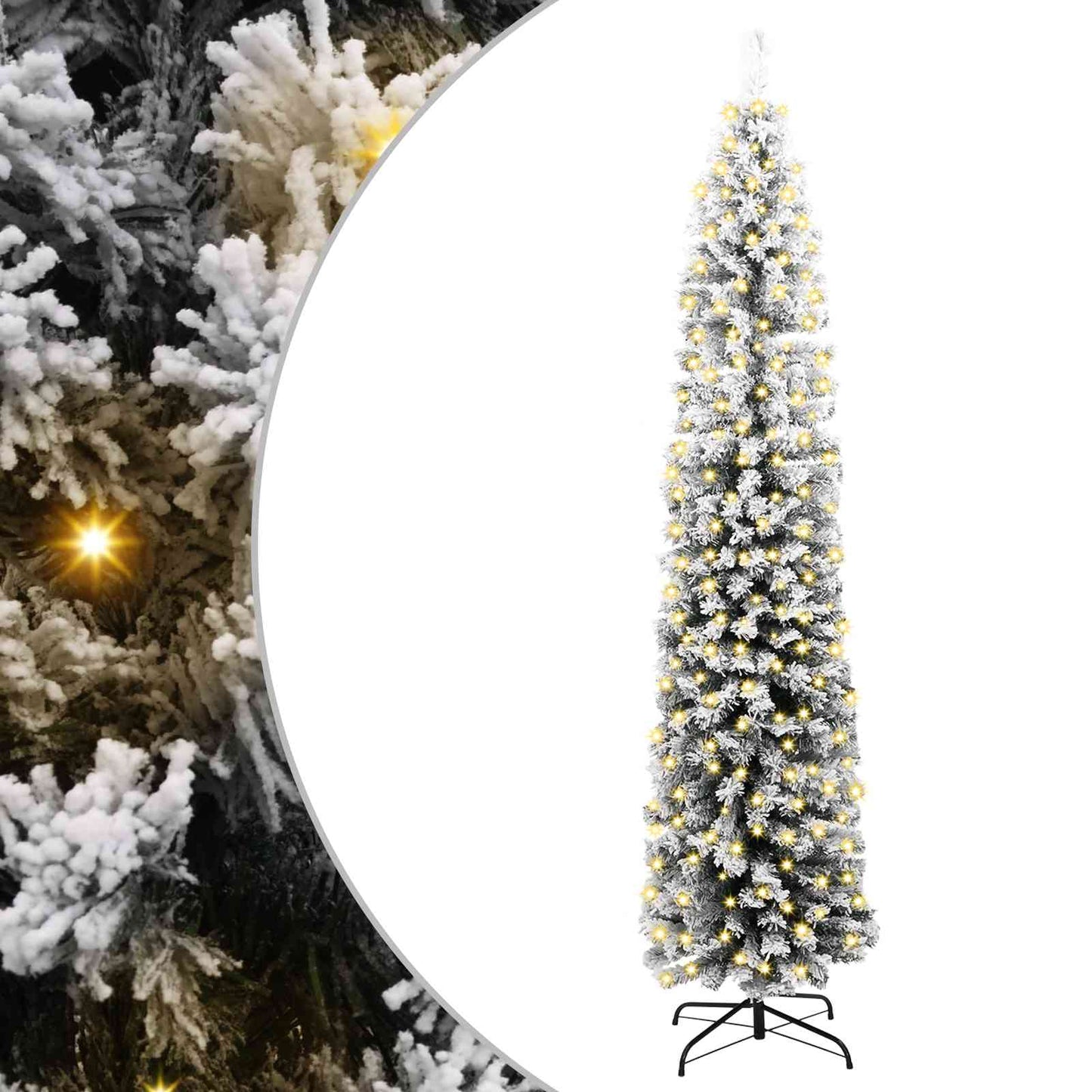 Artificial Christmas Tree with 300 LEDs with Stand Green 240 cm
