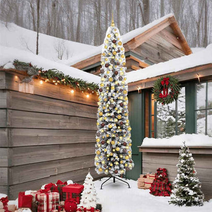 Artificial Christmas Tree with 300 LEDs with Stand Green 240 cm