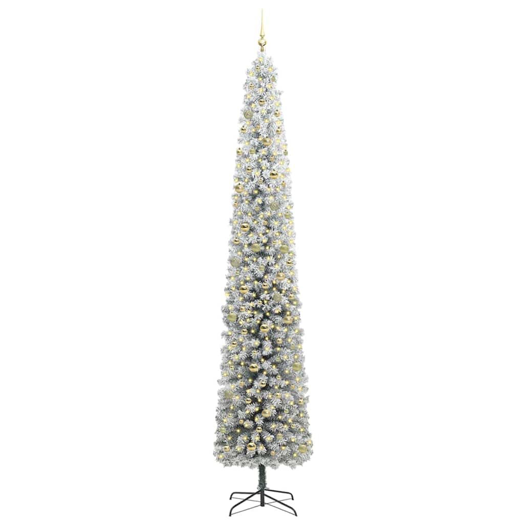 Artificial Christmas Tree Green and White 300 cm