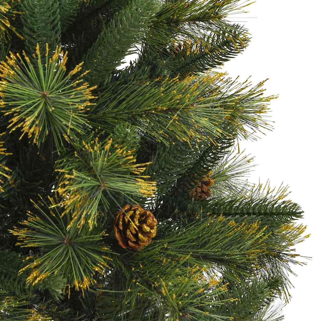 Artificial Hinged Christmas Tree with Cones Green 120 cm
