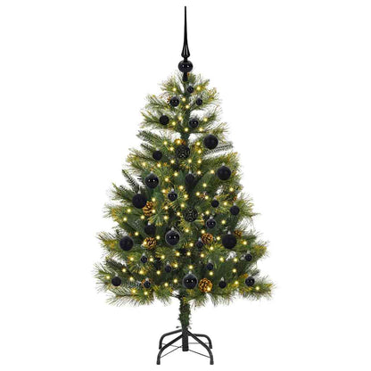 Artificial Hinged Christmas Tree with Cones Green 120 cm