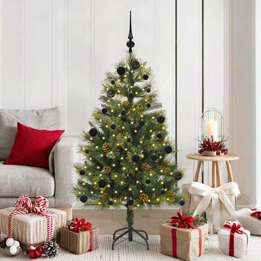 Artificial Hinged Christmas Tree with Cones Green 150 cm