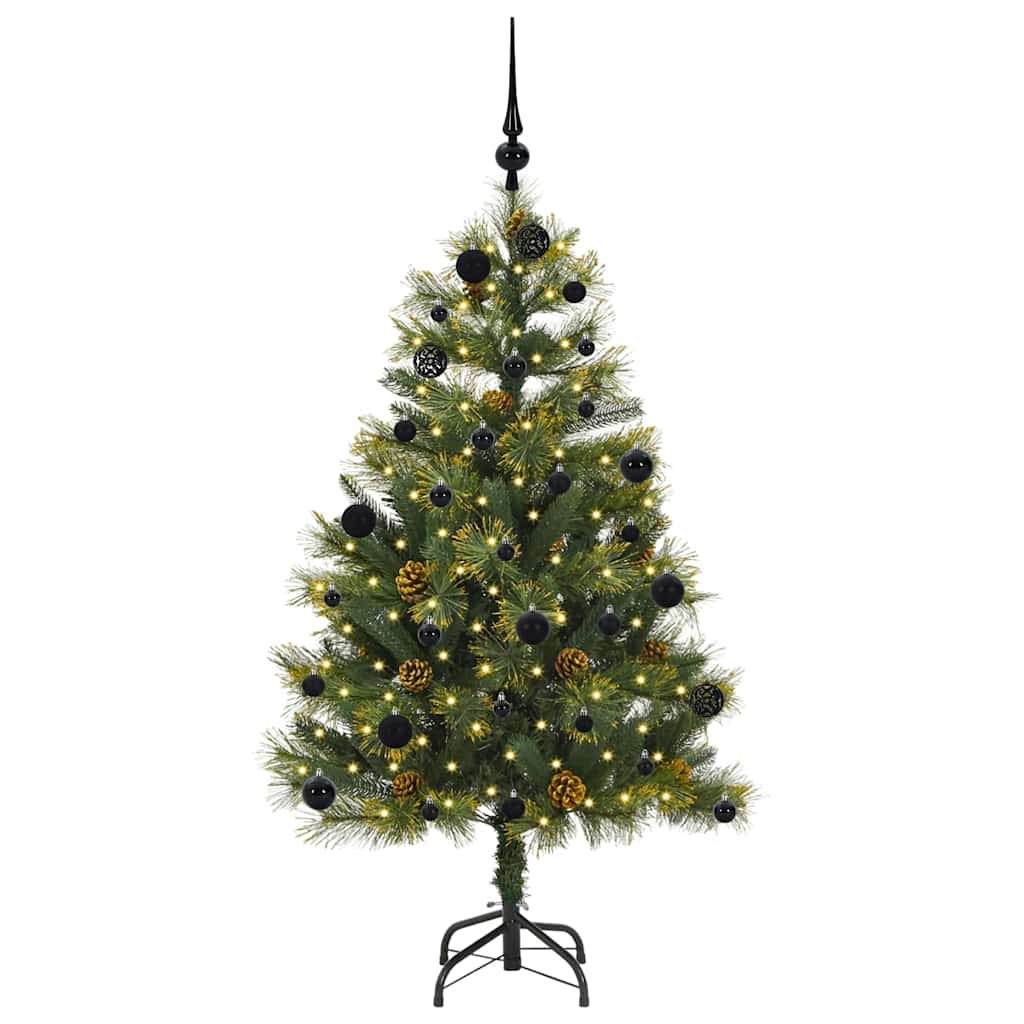 Artificial Hinged Christmas Tree with Cones Green 150 cm