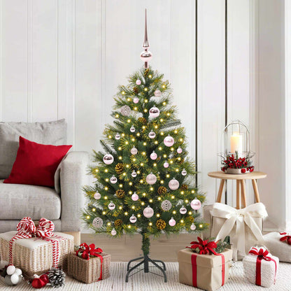 Artificial Hinged Christmas Tree with Cones Green 150 cm