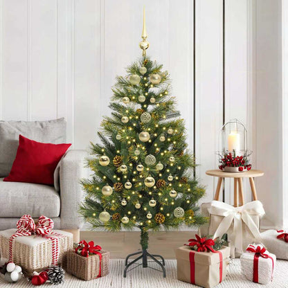 Artificial Hinged Christmas Tree with Cones Green 150 cm