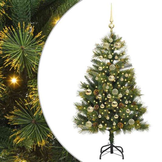 Artificial Hinged Christmas Tree with Cones Green 150 cm