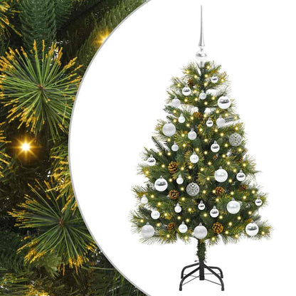 Artificial Hinged Christmas Tree with Cones Green 150 cm