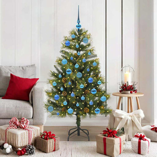 Artificial Hinged Christmas Tree with Cones Green 150 cm
