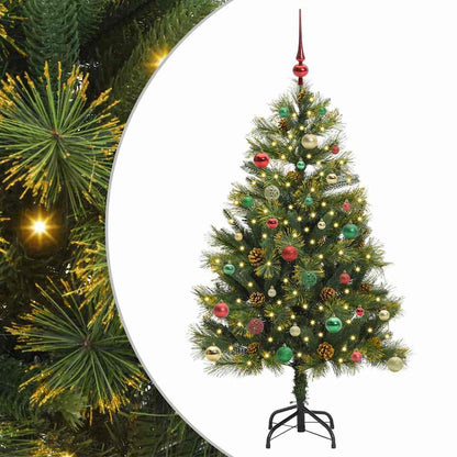 Artificial Hinged Christmas Tree with Cones Green 150 cm