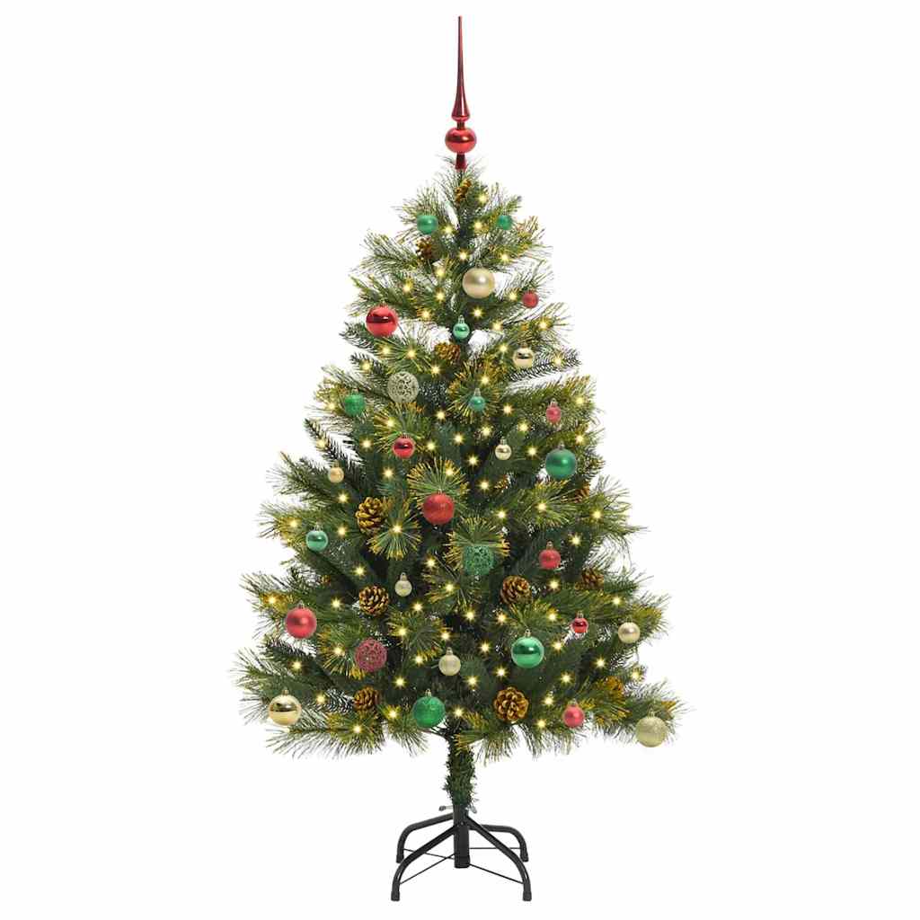 Artificial Hinged Christmas Tree with Cones Green 150 cm