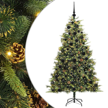 Artificial Hinged Christmas Tree with Cones Green 180 cm