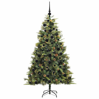 Artificial Hinged Christmas Tree with Cones Green 180 cm