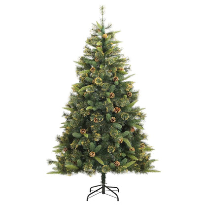 Artificial Hinged Christmas Tree with Cones Green 180 cm