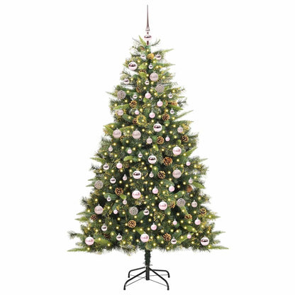 Artificial Hinged Christmas Tree with Cones Green 180 cm