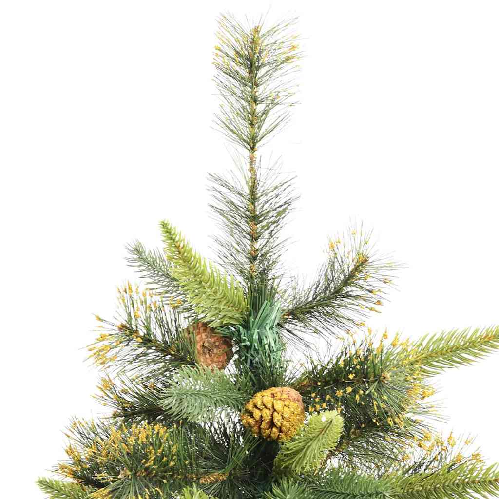 Artificial Hinged Christmas Tree with Cones Green 180 cm