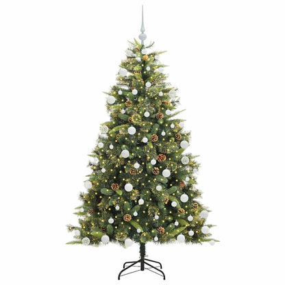 Artificial Hinged Christmas Tree with Cones Green 180 cm