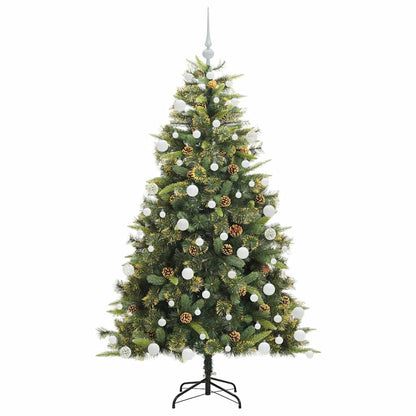 Artificial Hinged Christmas Tree with Cones Green 180 cm