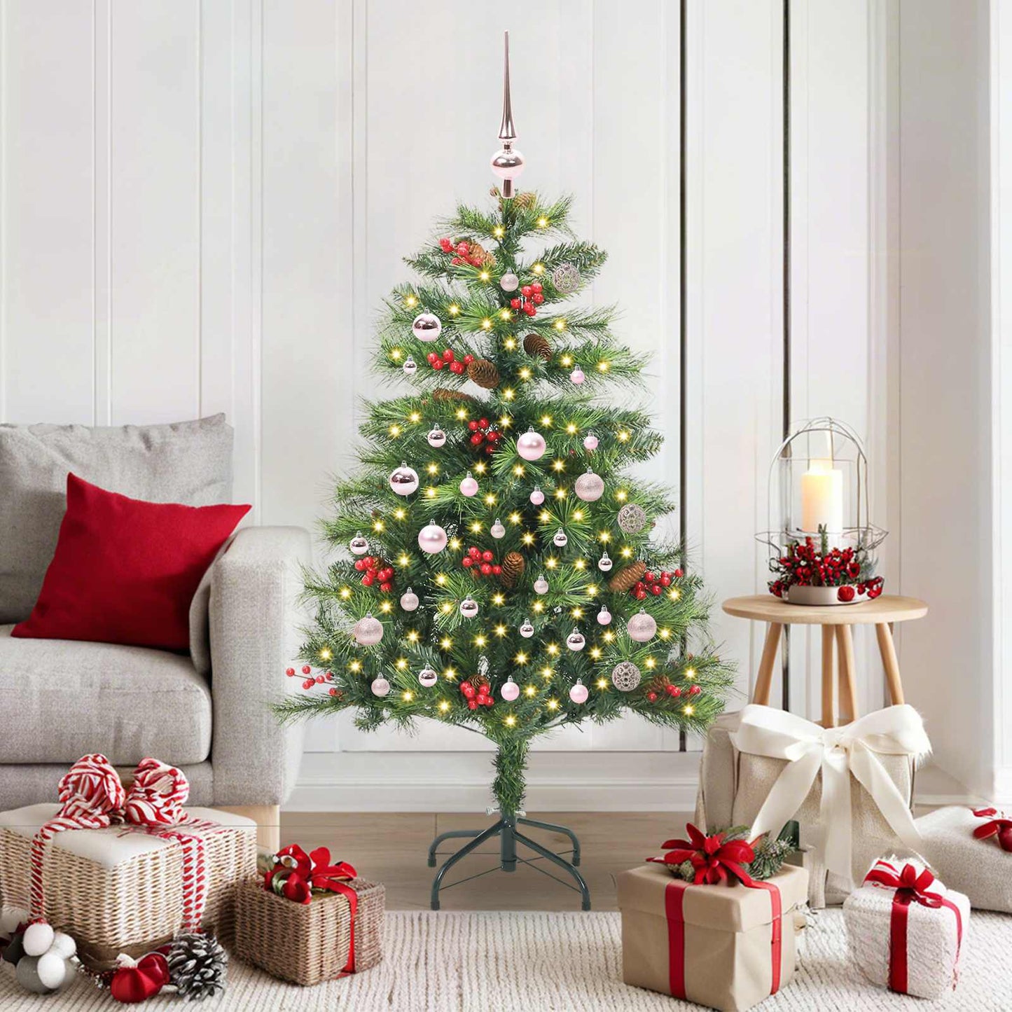 Artificial Christmas Tree Green 150 cm PVC and Metal