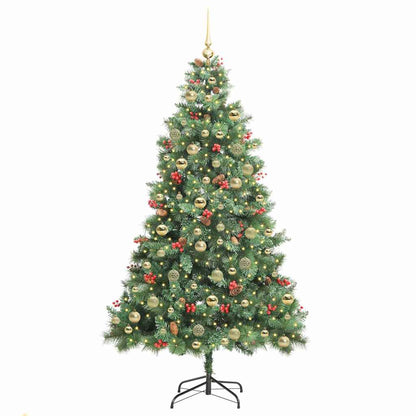 Artificial Christmas Tree 300 LEDs Warm White PVC and Metal