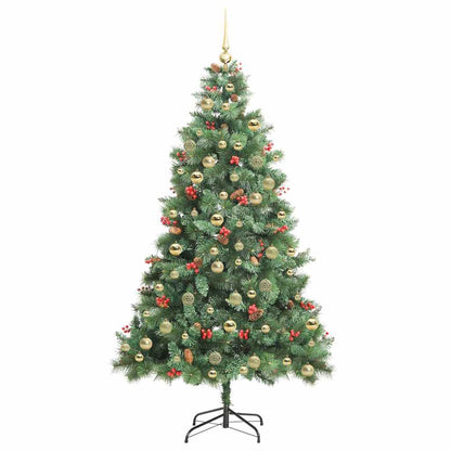 Artificial Christmas Tree 300 LEDs Warm White PVC and Metal