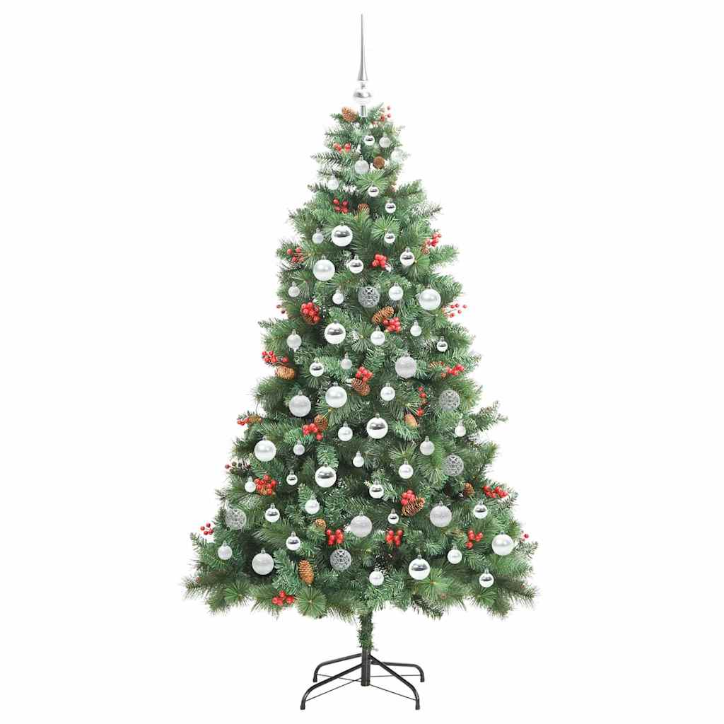 Artificial Christmas Tree 300 LEDs Warm White PVC and Metal