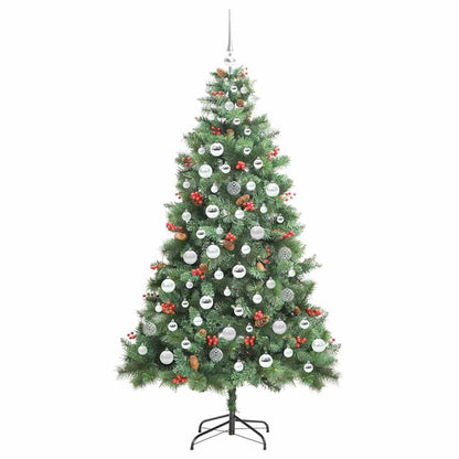 Artificial Christmas Tree 300 LEDs Warm White PVC and Metal