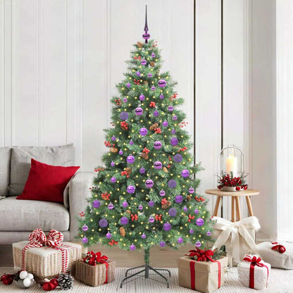 Artificial Christmas Tree 300 LEDs Warm White PVC and Metal