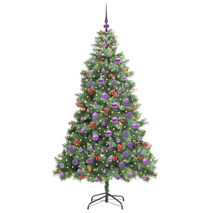 Artificial Christmas Tree 300 LEDs Warm White PVC and Metal