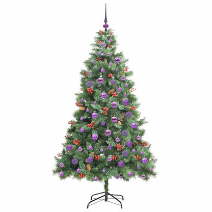 Artificial Christmas Tree 300 LEDs Warm White PVC and Metal