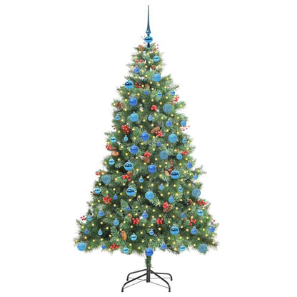 Artificial Christmas Tree 300 LEDs Warm White PVC and Metal