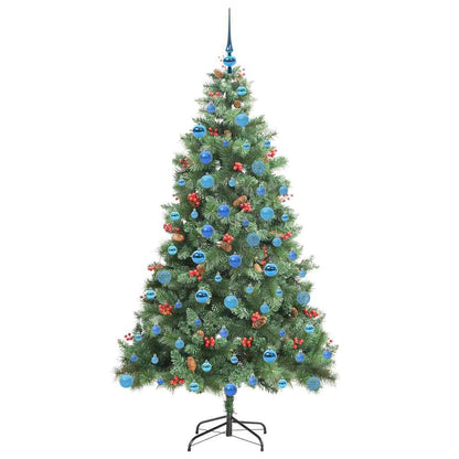 Artificial Christmas Tree 300 LEDs Warm White PVC and Metal