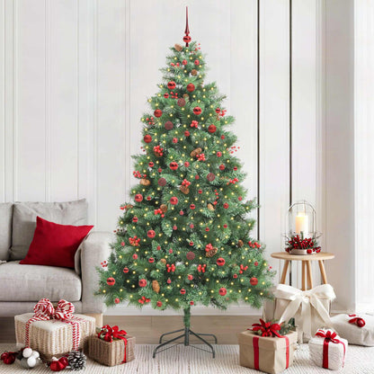Artificial Christmas Tree 300 LEDs Warm White PVC and Metal