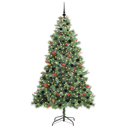 Artificial Christmas Tree 300 LEDs Warm White PVC and Metal