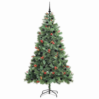 Artificial Christmas Tree 300 LEDs Warm White PVC and Metal