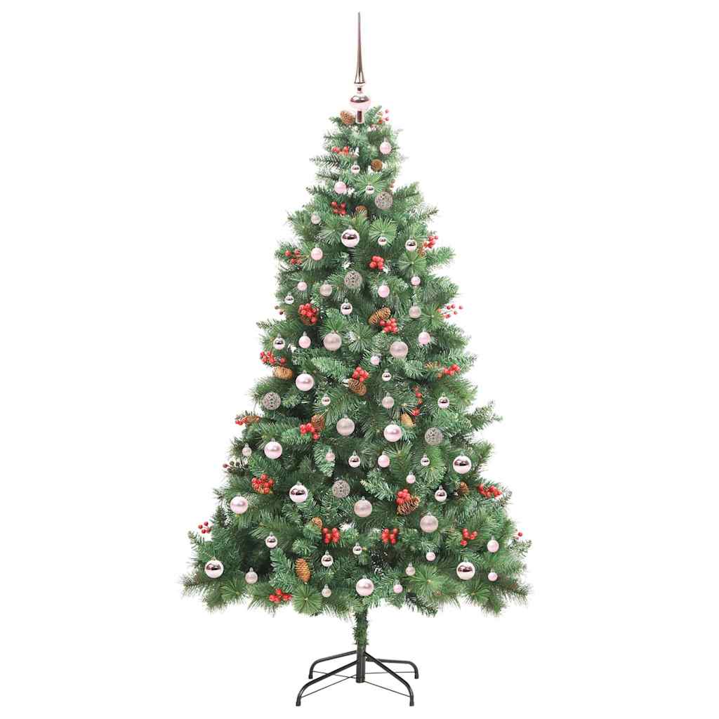 Artificial Christmas Tree 300 LEDs Warm White PVC and Metal