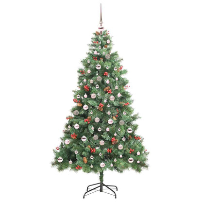 Artificial Christmas Tree 300 LEDs Warm White PVC and Metal