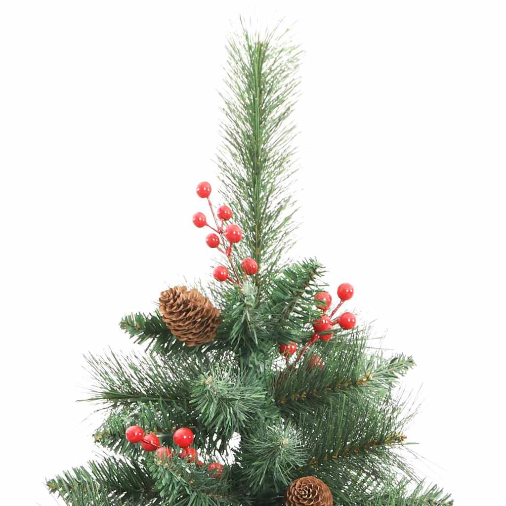 Artificial Christmas Tree 300 LEDs Warm White PVC and Metal
