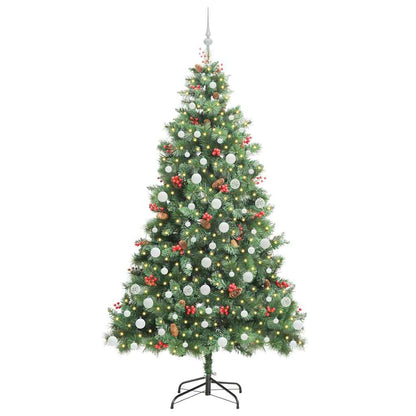 Artificial Christmas Tree 300 LEDs Warm White PVC and Metal