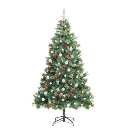 Artificial Christmas Tree 300 LEDs Warm White PVC and Metal