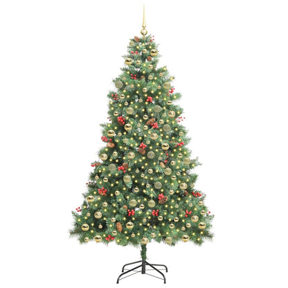 Artificial Christmas Tree 300 LEDs Warm White PVC and Metal