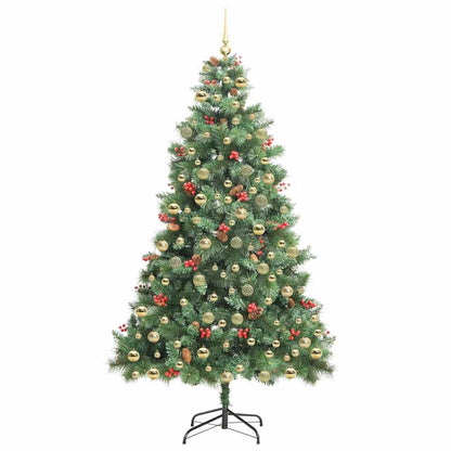 Artificial Christmas Tree 300 LEDs Warm White PVC and Metal