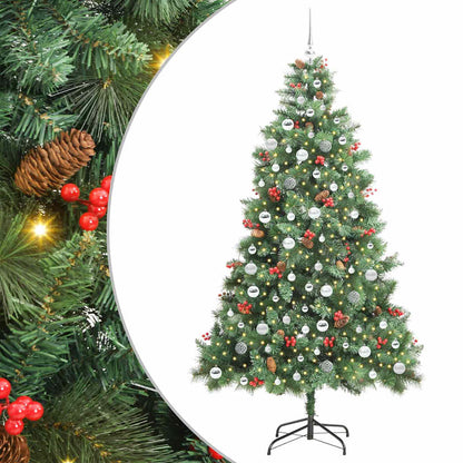 Artificial Christmas Tree 300 LEDs Warm White PVC and Metal