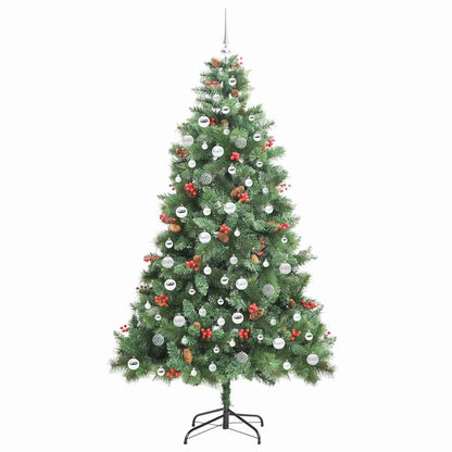 Artificial Christmas Tree 300 LEDs Warm White PVC and Metal