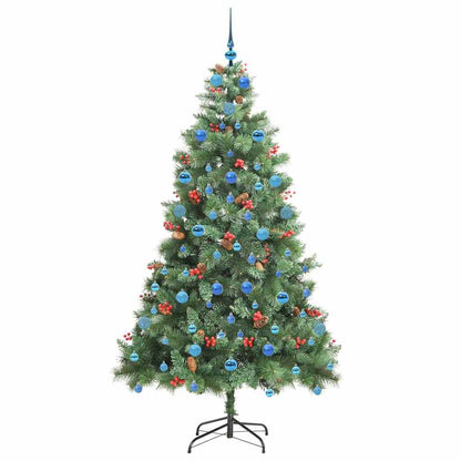 Artificial Christmas Tree 300 LEDs Warm White PVC and Metal