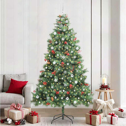 Artificial Christmas Tree 300 LEDs Warm White PVC and Metal