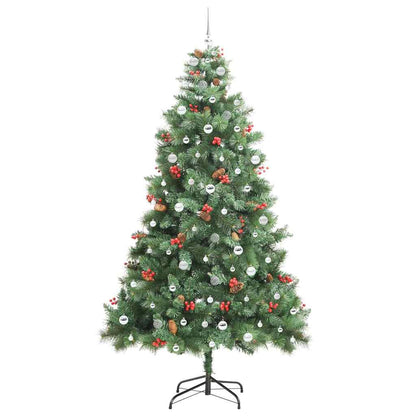 Artificial Christmas Tree 300 LEDs Warm White PVC and Metal